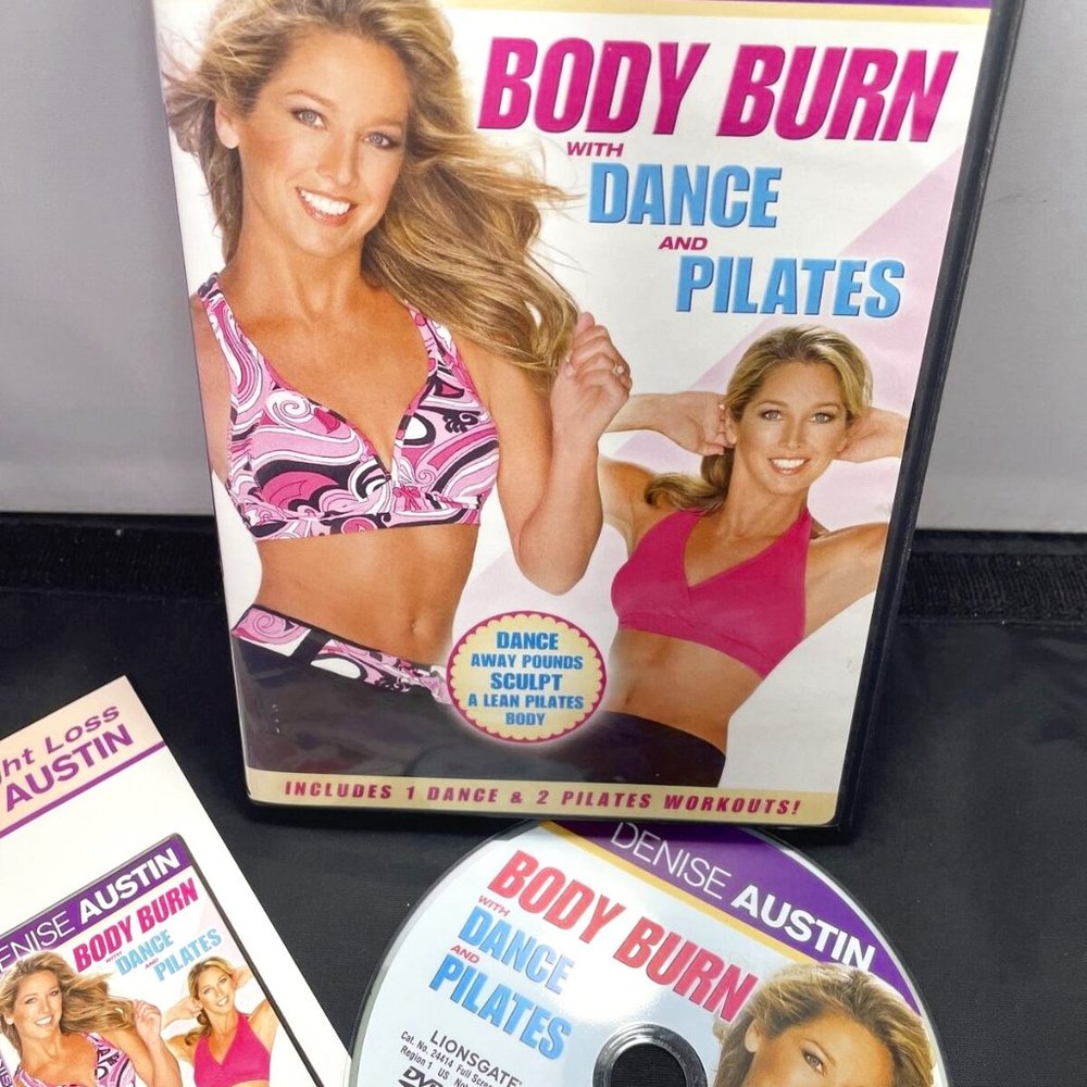 Denise Austin - Exercise Body Burn with Dance and Pilates DVD, 2008 TESTED WORKS